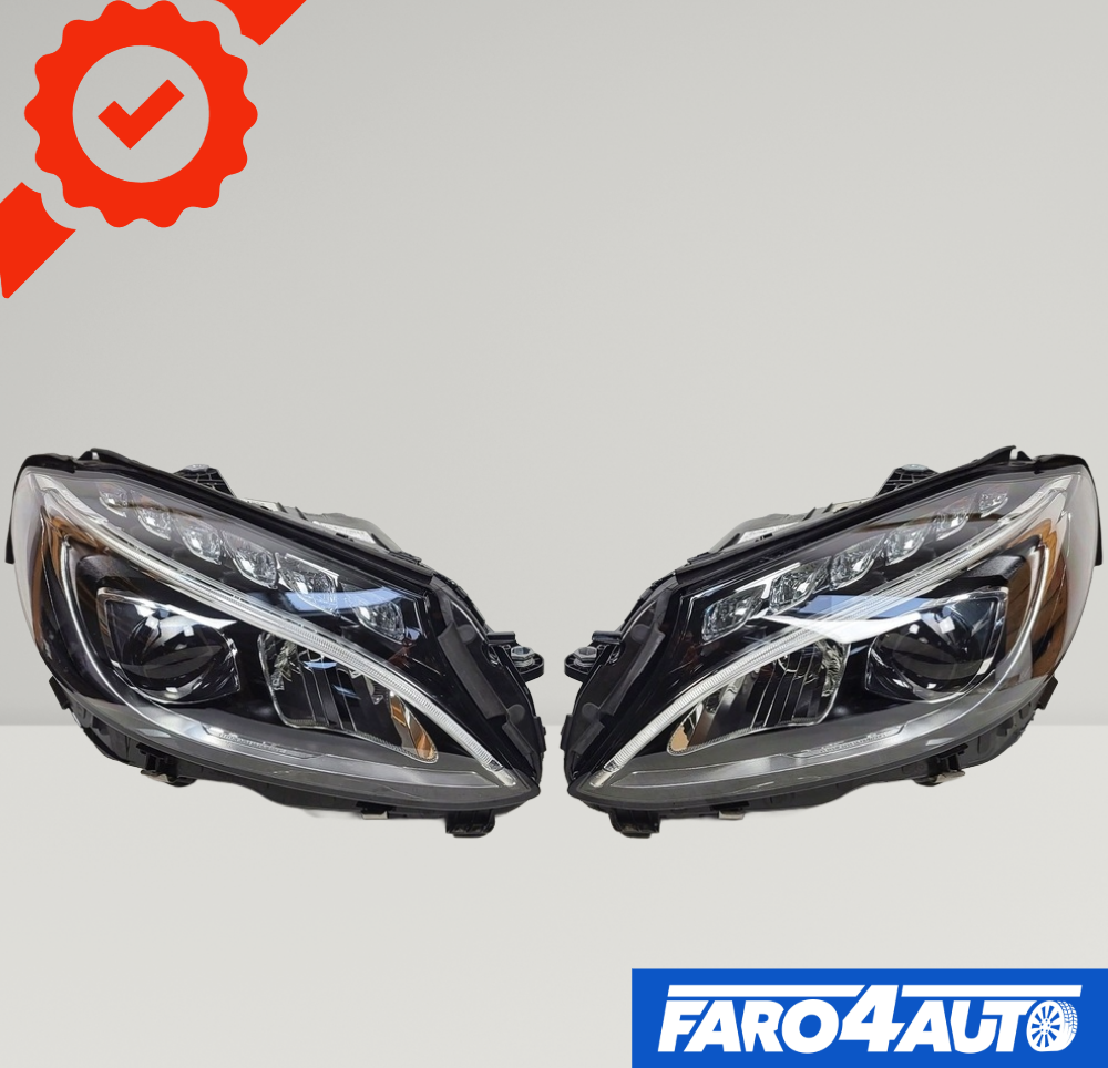MERCEDES C CLASS W205, FARI ANTERIORI LATO SINISTRO + LATO DESTRO FULL LED