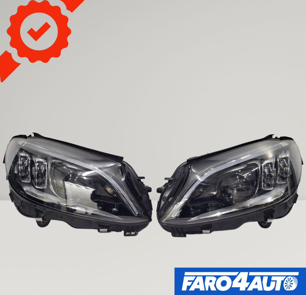 MERCEDES C CLASS W205, 'FULL LED' FARI ANTERIORI LATO SINISTRO + LATO DESTRO